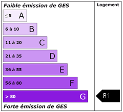 Emission de gaz à effet de serre : 81